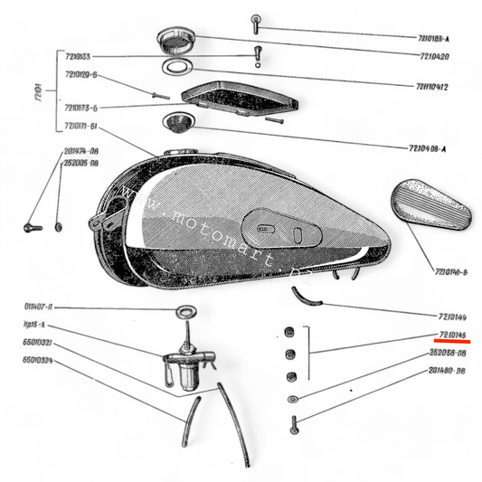 Gumka pod zbiornik K750 Dniepr Mt M72 Ural rama bak guma uszczelka podkładka
