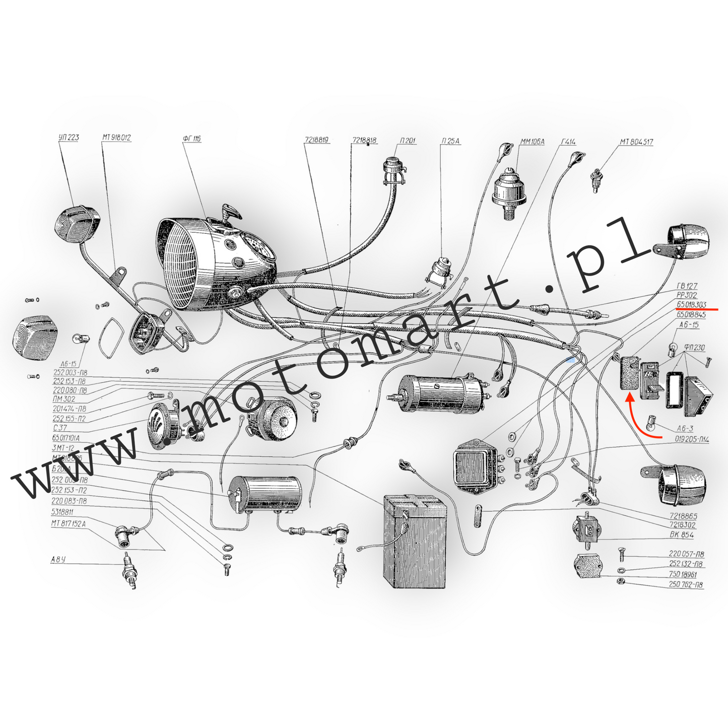 Guma podkładka Dniepr MT K750 Ural M72 żółwik GUMOWA lampy stopu kabluk